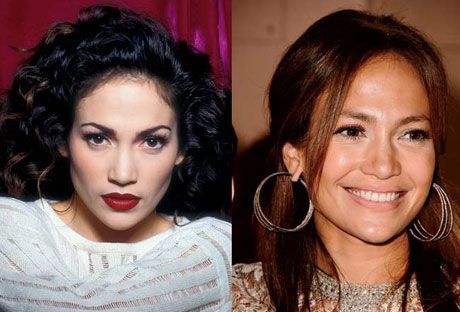 Jennifer Lopez 1994 (left), 2007 (right).