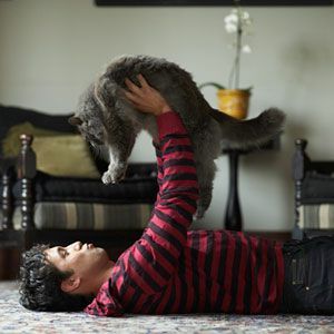 om with a cat