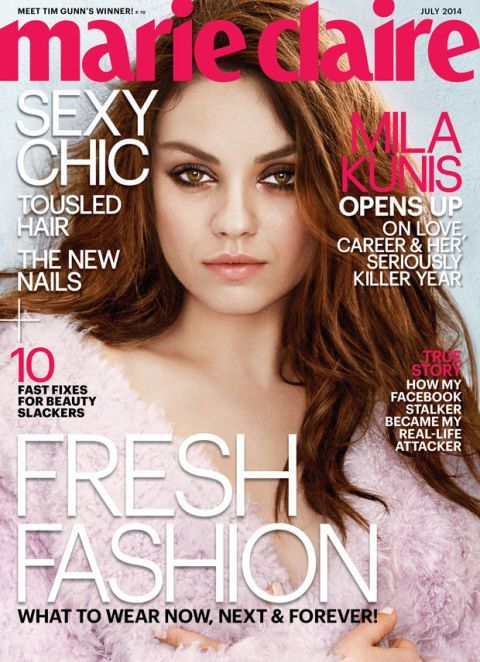 mila kunis on the cover of marie claire july 2014