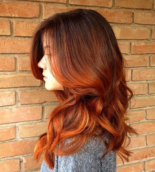 тамно brown to red ombre