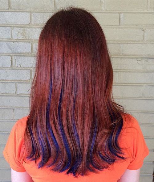 palisander hair with blue highlights