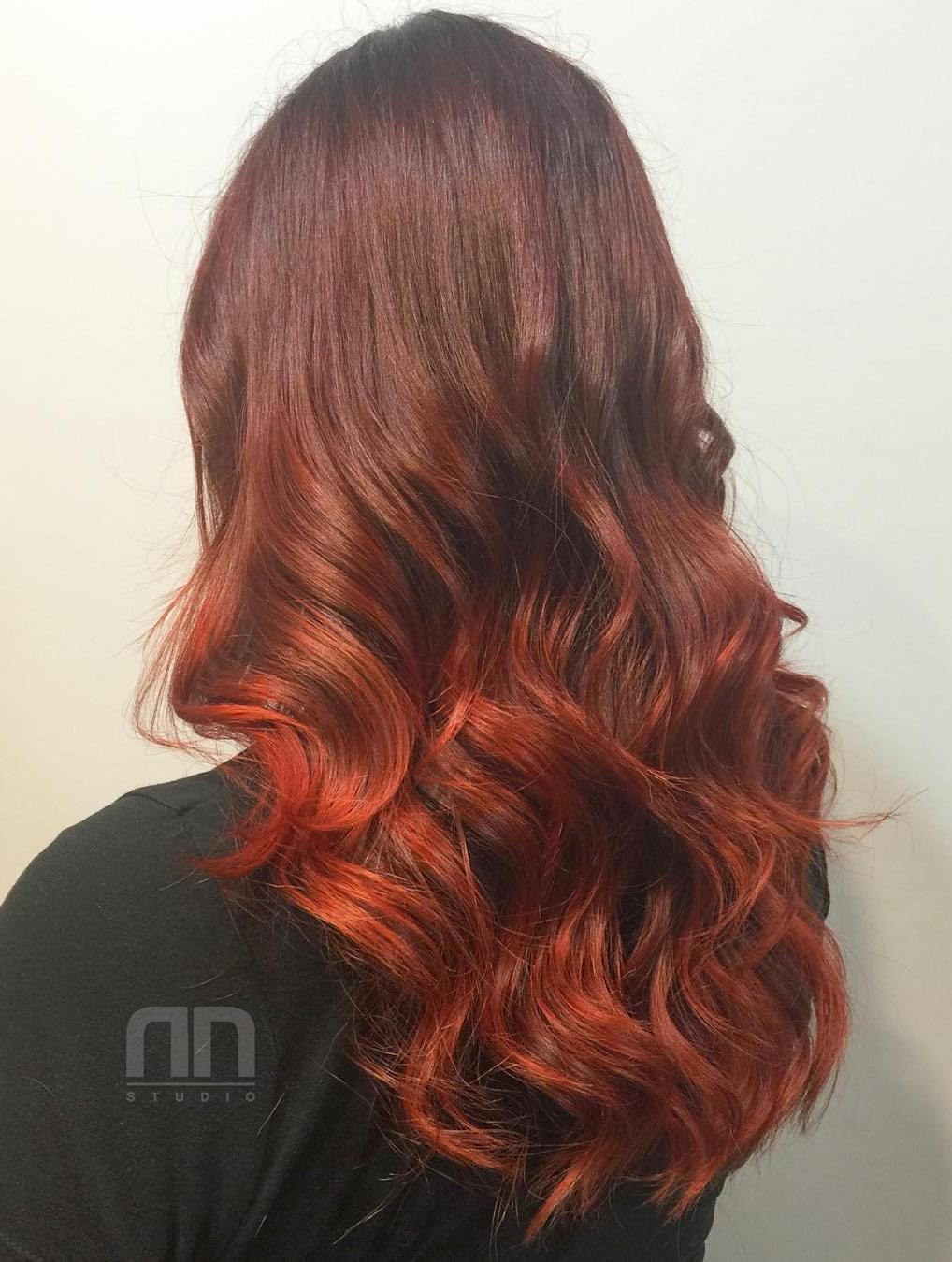 roșu Ombre Hair