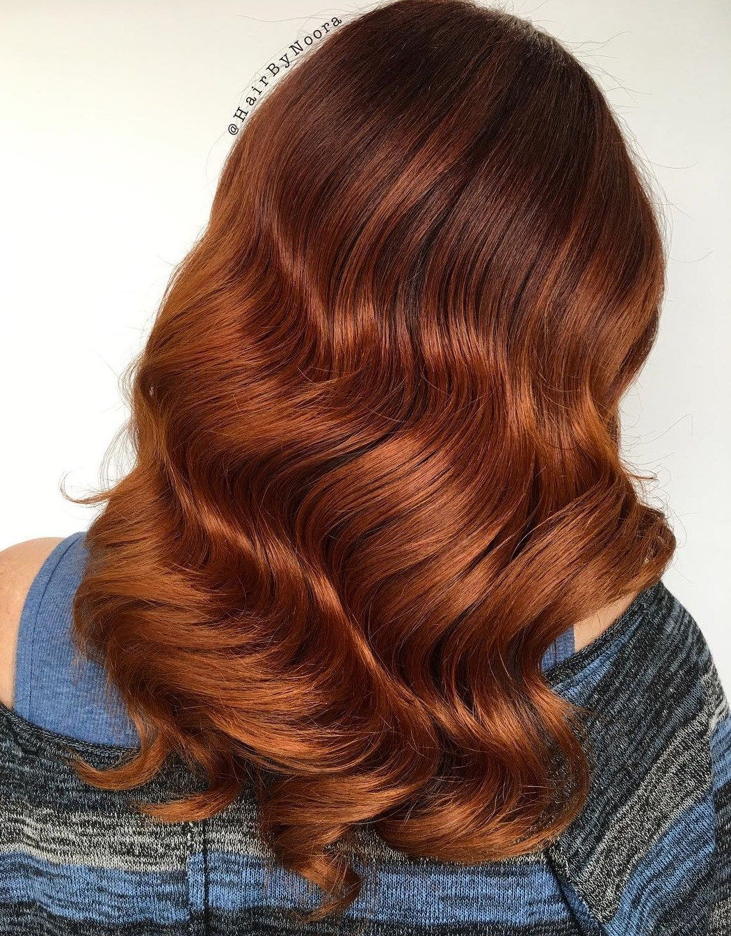 Lung Copper Red Balayage Hair