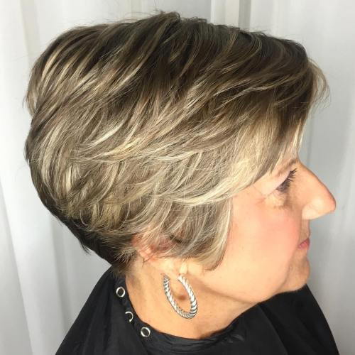 кратак hairstyle with bangs for women over 60