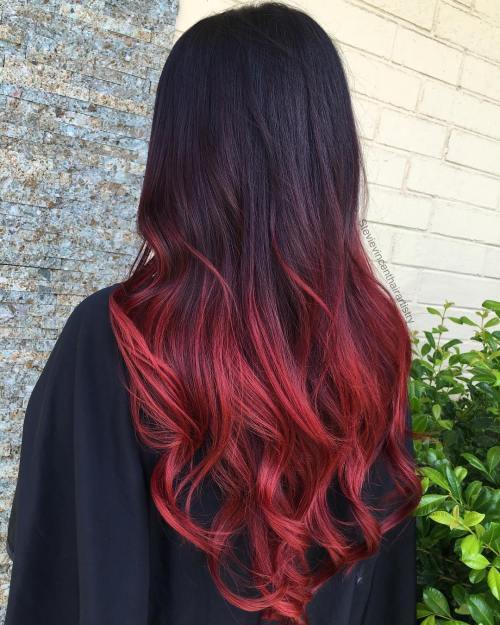 Röd Ombre For Black Hair