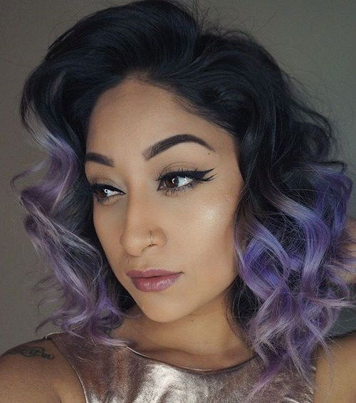 Pastell Purple Ombre For Black Hair
