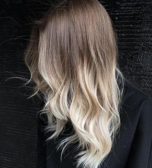 Brun To Blonde Ombre For Layered Hair