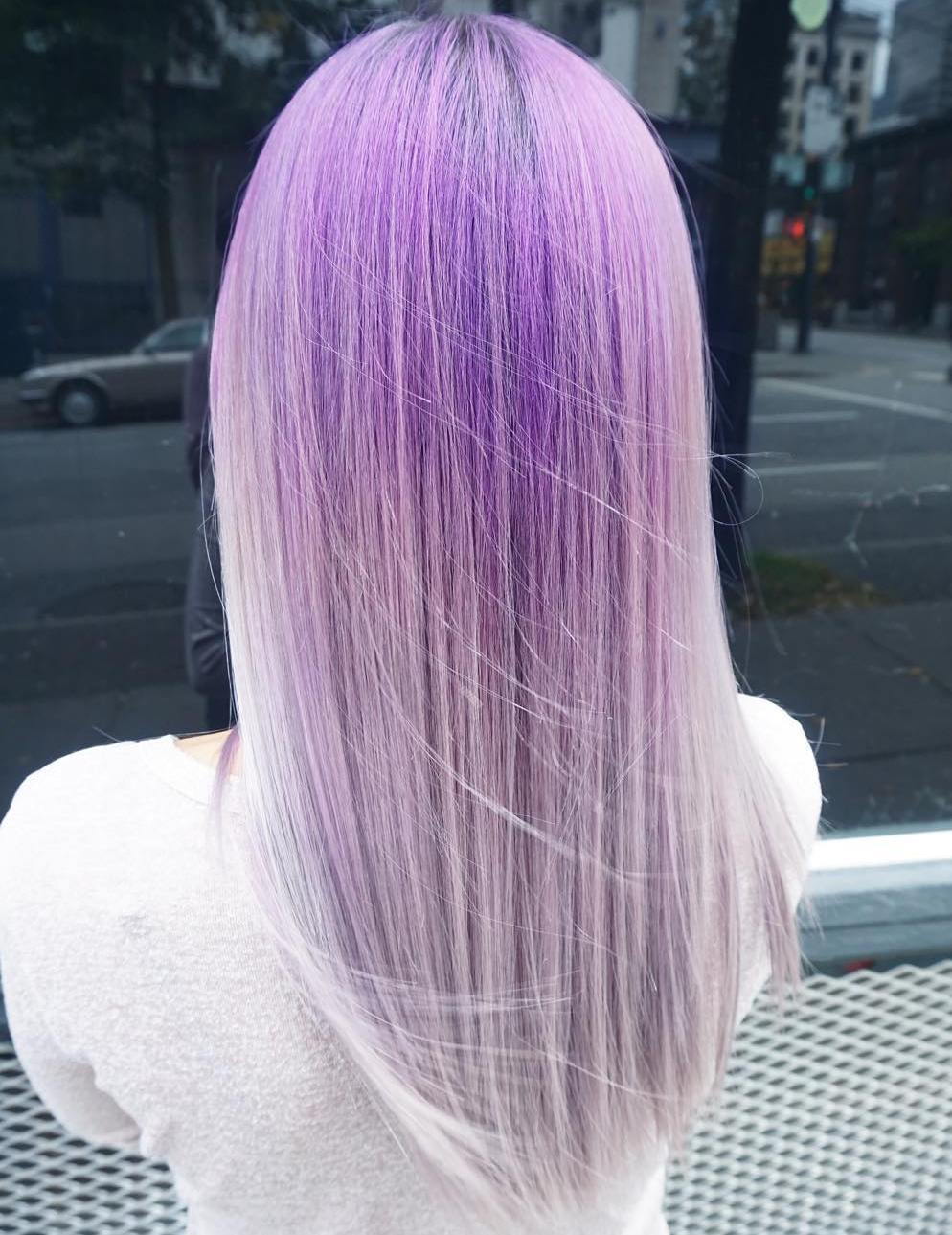Pastell Purple Ombre Hair