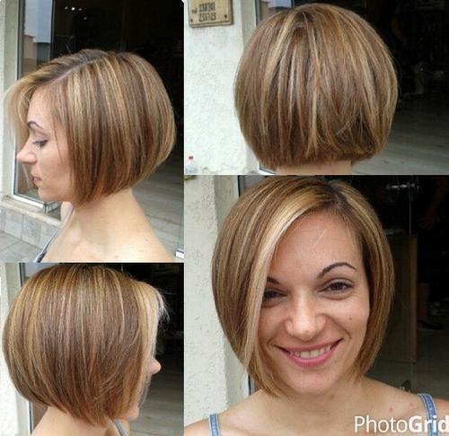 Chin-Lungime Bob with Highlights
