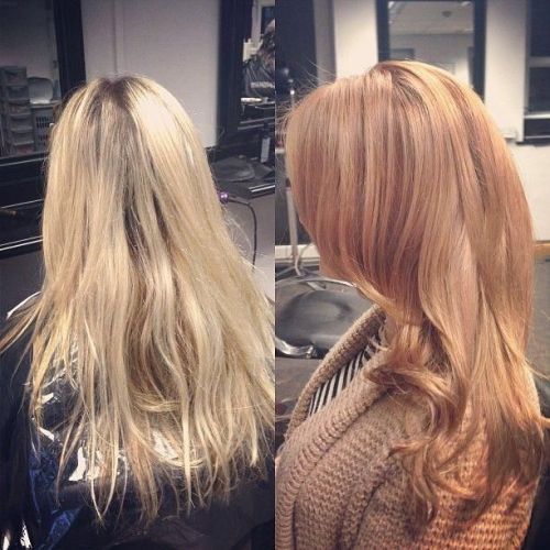 blondă to strawberry blonde transformation