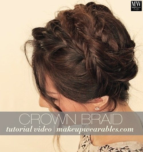 murdar updo with crown braid