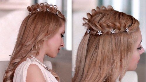 coafura with lacy crown braid