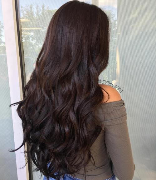 kučeravý Brown Hairstyle For Long Hair