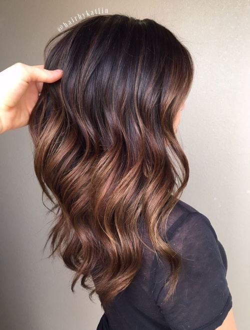 Caramel Ombre Balayage For Brunettes