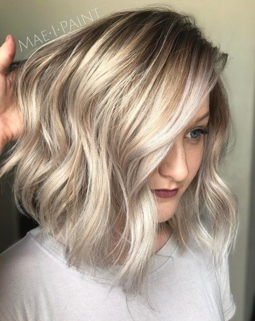 Silver And Golden Blonde Bob