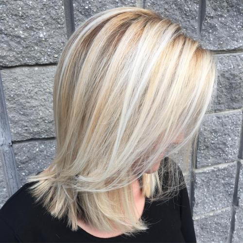 Rameno-dĺžka Blonde Hairstyle