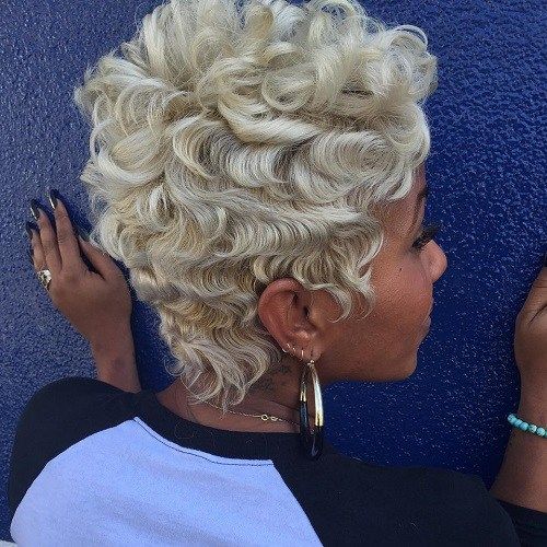 Blondinka Curly Pixie For African American Women
