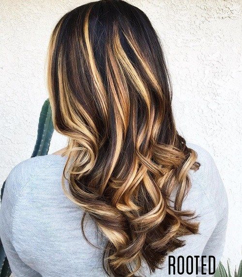 Črna Hair With Brown And Blonde Balayage