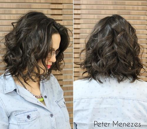 Lungime medie messy bob hairstyle