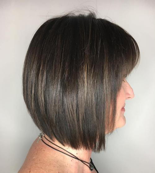 Layered Bob With Bangs For Straight Hair