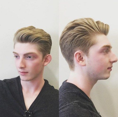 blond quiff hairstyle for men