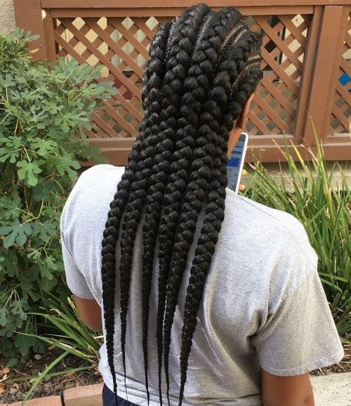 afrikansk American Thick And Thin Braids