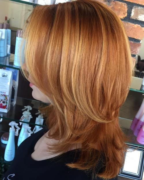 baker Red Layered Hairstyle