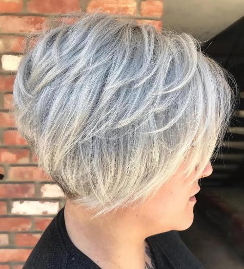 Kratek Layered Gray Hairstyle