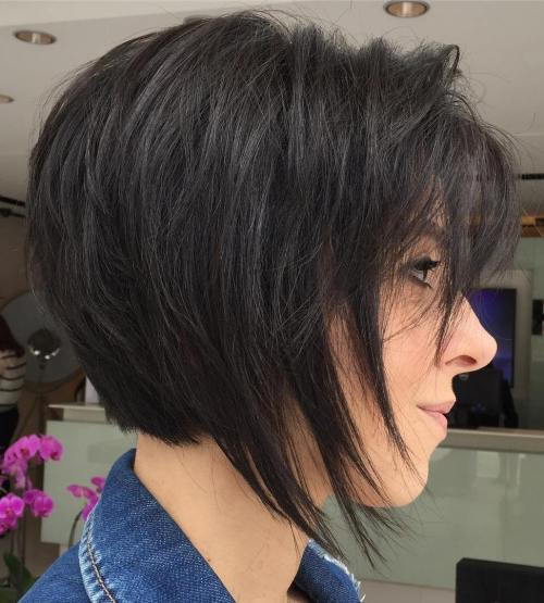 Temno Brown Bob With Short Layers