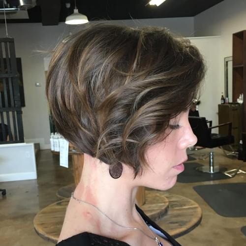 Curled Brown Bob Hairstyle