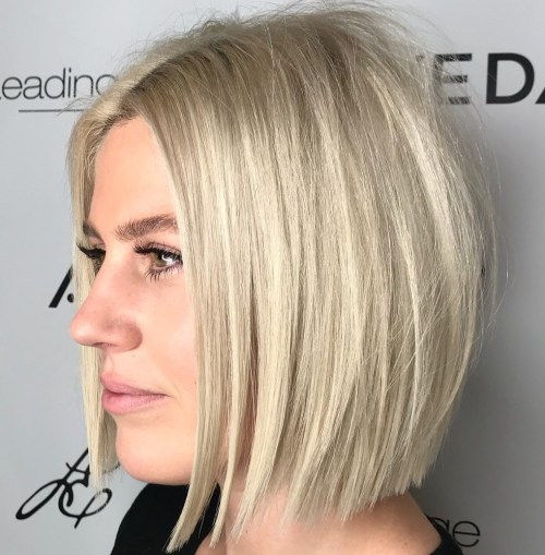 rozstrapatené Blonde Bob For Straight Hair