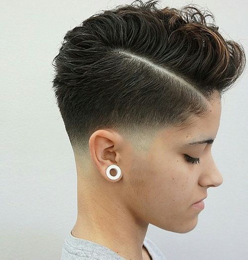 kort curly fauxhawk hairstyle