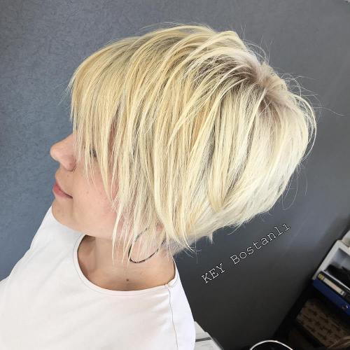 fint Chopped Buttery Blonde Pixie