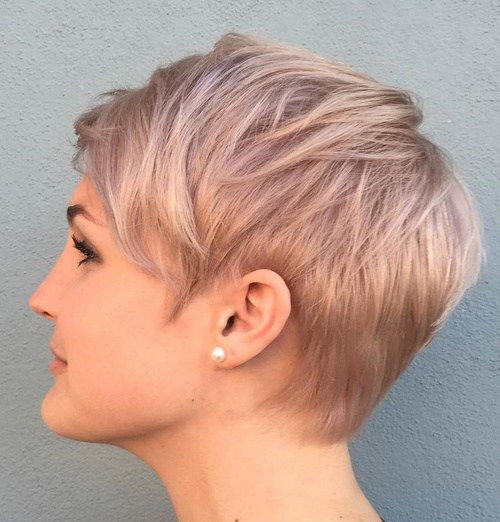 Blond Layered Pixie Hairstyle