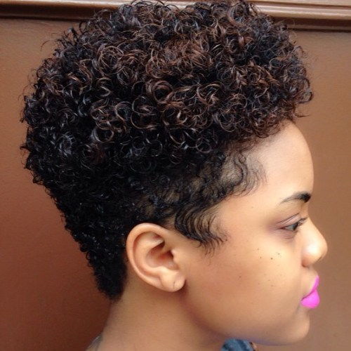Kort Natural Hairstyle With Curly Top
