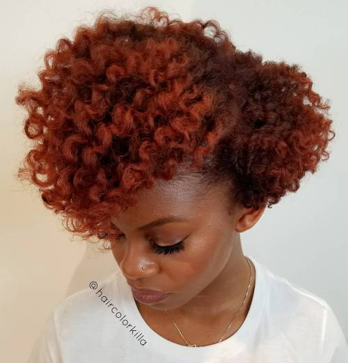 Naturlig Red Curly Hairstyle For Short Hair
