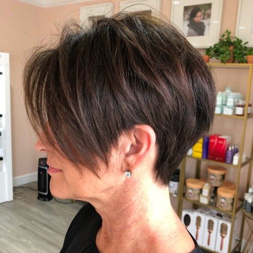 Layered Pixie With Long Side Bangs