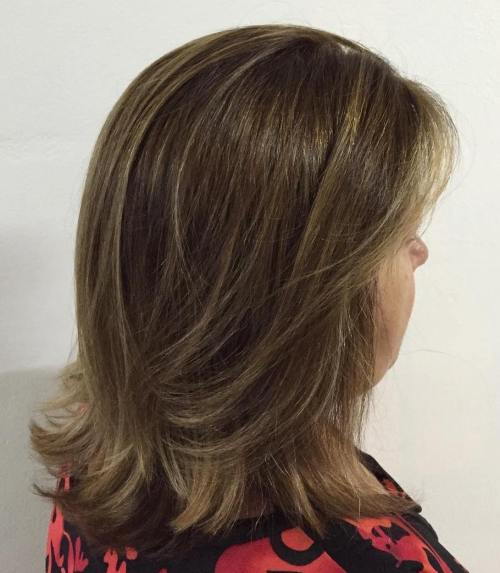 50+ Shoulder Length Layered Hairstyle