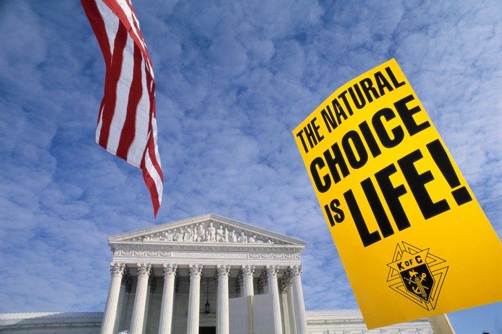 Pro-Life Sign Outside the Supreme Court