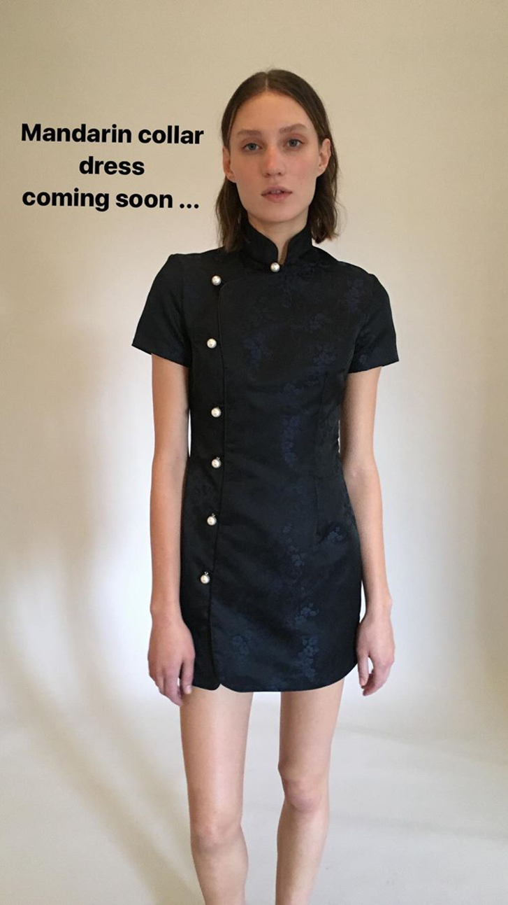 Alexa Chung Mandarin Collar Dress