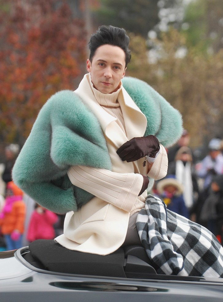 Johnny Weir appears at the 91st America's Thanksgiving Day Parade on November 23, 2023 in Detroit, Michigan. 