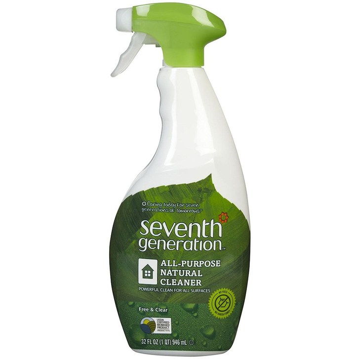 Седми Generation cleaner in green and white bottle