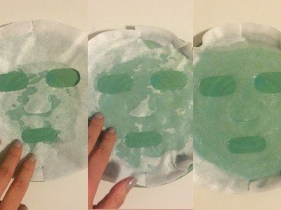 hobby sheet mask with oils on plate