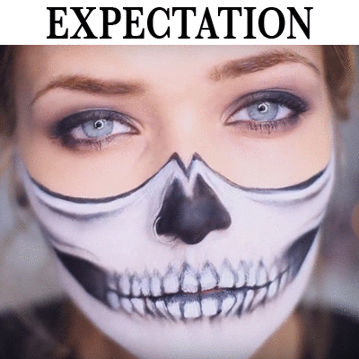скелет face halloween makeup tutorial db