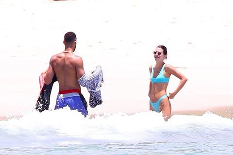* * EXCLUSIVE Kendall Jenner joins Ben Simmons and Tristan Thompson for some jet skiing in Puerto Vallarta