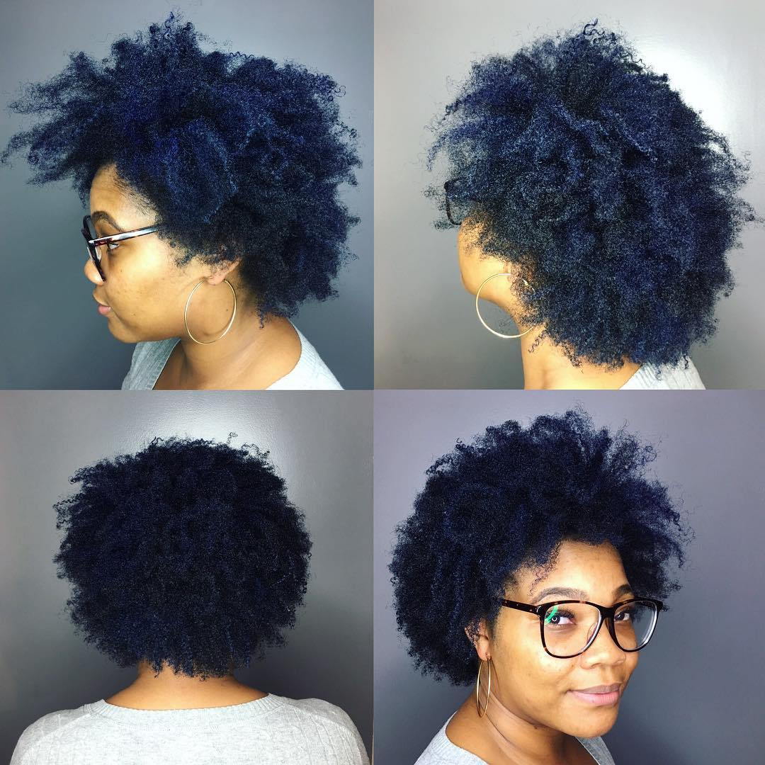 Krátky Natural Blue Black Hair