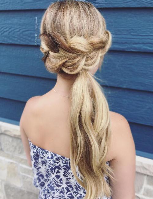 Mare Braid With A Side Low Ponytail