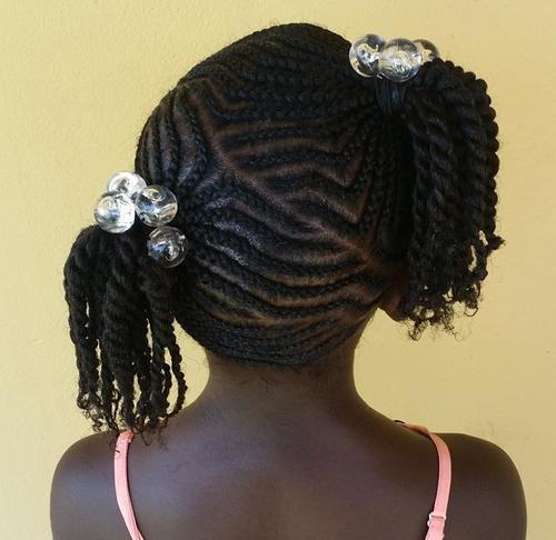 svart girls braided hairstyle
