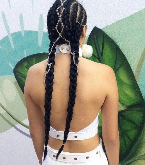 dlho Cornrows With Chain