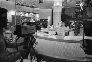  CNN studio in the 1980s